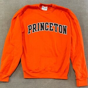 Champion Orange Princeton Crewneck Sweater